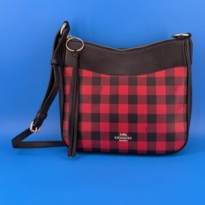 Coach Gingham Print Chaise Crossbody Bag